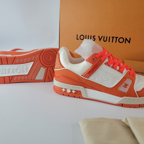 LOUIS VUITTON TRAINER SNEAKER  ORANGE Sty 1A9VN5 BY VIRGIL ABLOH - Picture 5 of 16